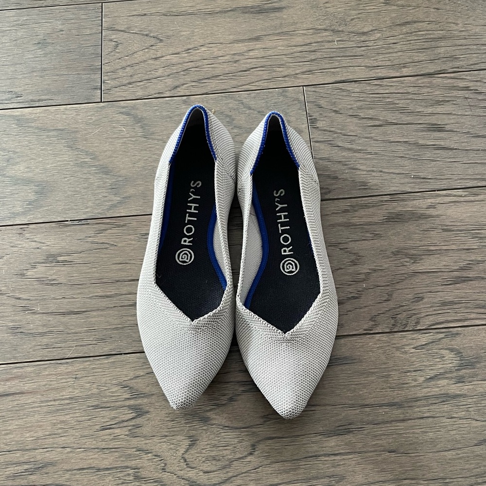 Rothy’s Birdseye Flax Pointed Flats 7.5